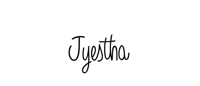 Jyestha stylish signature style. Best Handwritten Sign (Angelique-Rose-font-FFP) for my name. Handwritten Signature Collection Ideas for my name Jyestha. Jyestha signature style 5 images and pictures png