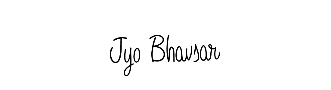 Jyo Bhavsar stylish signature style. Best Handwritten Sign (Angelique-Rose-font-FFP) for my name. Handwritten Signature Collection Ideas for my name Jyo Bhavsar. Jyo Bhavsar signature style 5 images and pictures png