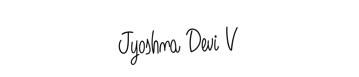 Design your own signature with our free online signature maker. With this signature software, you can create a handwritten (Angelique-Rose-font-FFP) signature for name Jyoshna Devi V. Jyoshna Devi V signature style 5 images and pictures png