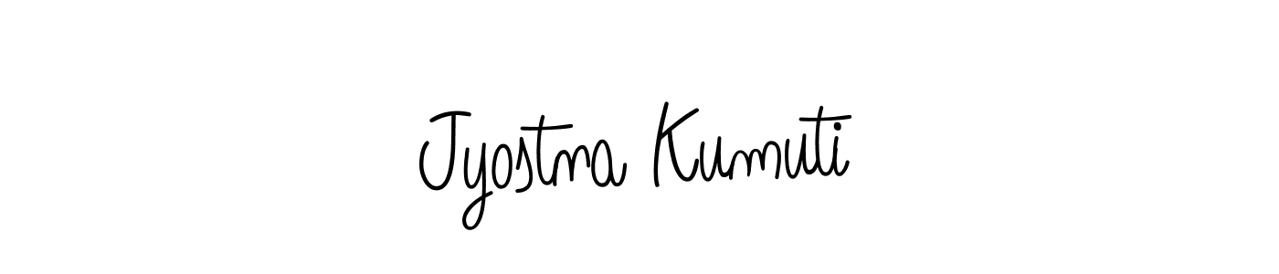 How to make Jyostna Kumuti name signature. Use Angelique-Rose-font-FFP style for creating short signs online. This is the latest handwritten sign. Jyostna Kumuti signature style 5 images and pictures png