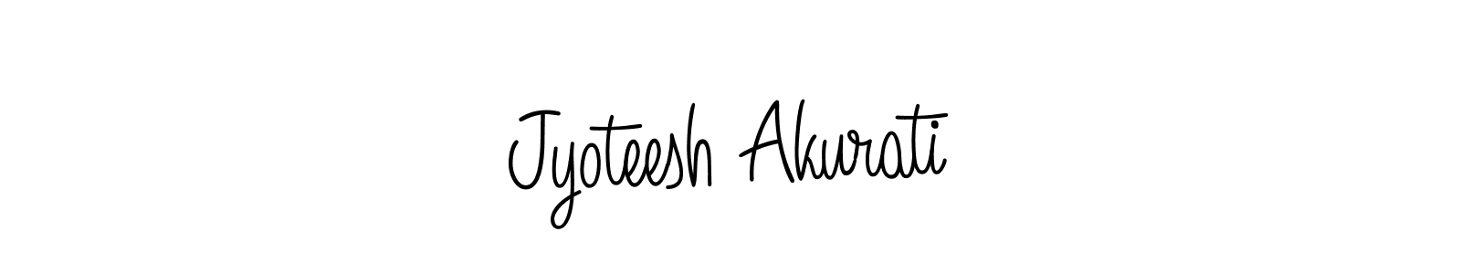 Jyoteesh Akurati stylish signature style. Best Handwritten Sign (Angelique-Rose-font-FFP) for my name. Handwritten Signature Collection Ideas for my name Jyoteesh Akurati. Jyoteesh Akurati signature style 5 images and pictures png