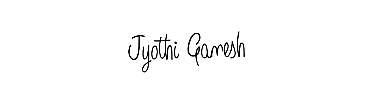 Jyothi Ganesh stylish signature style. Best Handwritten Sign (Angelique-Rose-font-FFP) for my name. Handwritten Signature Collection Ideas for my name Jyothi Ganesh. Jyothi Ganesh signature style 5 images and pictures png