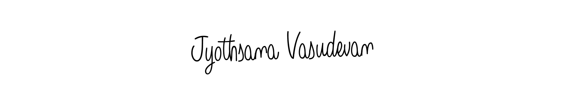 Create a beautiful signature design for name Jyothsana Vasudevan. With this signature (Angelique-Rose-font-FFP) fonts, you can make a handwritten signature for free. Jyothsana Vasudevan signature style 5 images and pictures png