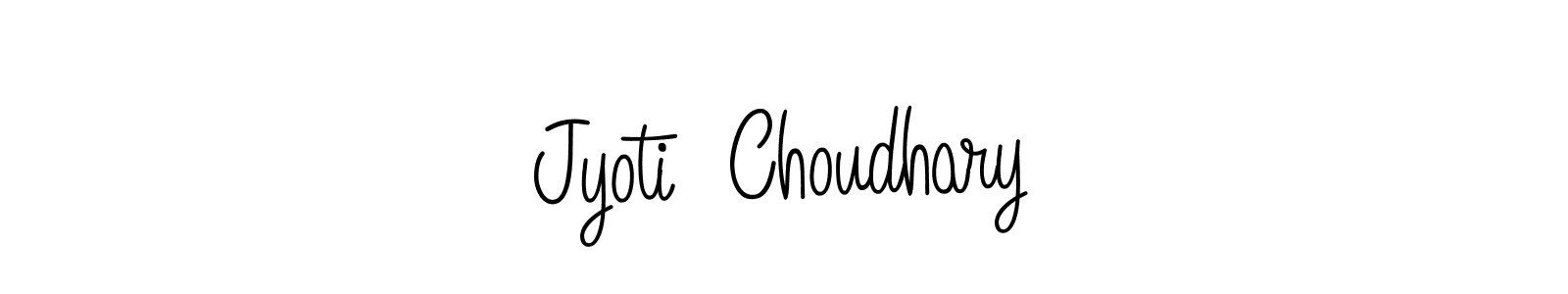 You should practise on your own different ways (Angelique-Rose-font-FFP) to write your name (Jyoti  Choudhary) in signature. don't let someone else do it for you. Jyoti  Choudhary signature style 5 images and pictures png