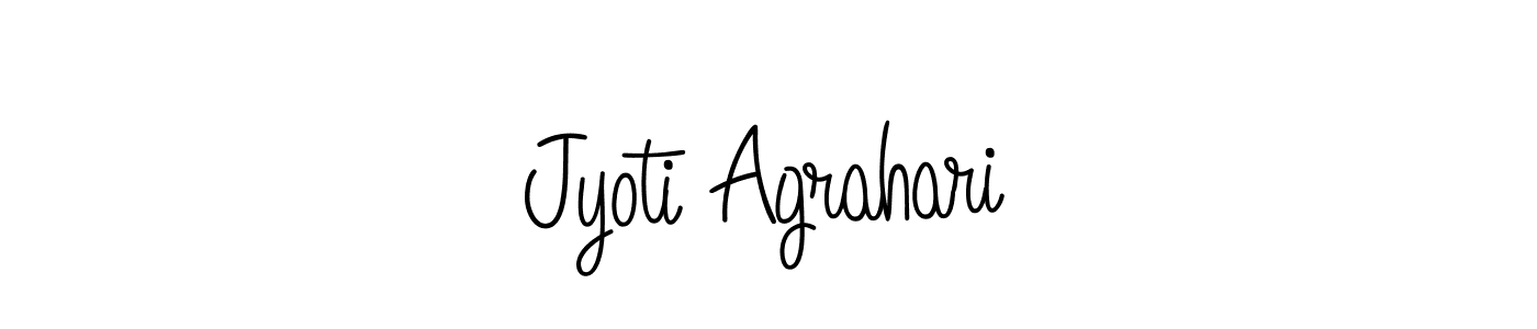 Make a beautiful signature design for name Jyoti Agrahari. With this signature (Angelique-Rose-font-FFP) style, you can create a handwritten signature for free. Jyoti Agrahari signature style 5 images and pictures png