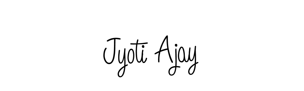 The best way (Angelique-Rose-font-FFP) to make a short signature is to pick only two or three words in your name. The name Jyoti Ajay include a total of six letters. For converting this name. Jyoti Ajay signature style 5 images and pictures png