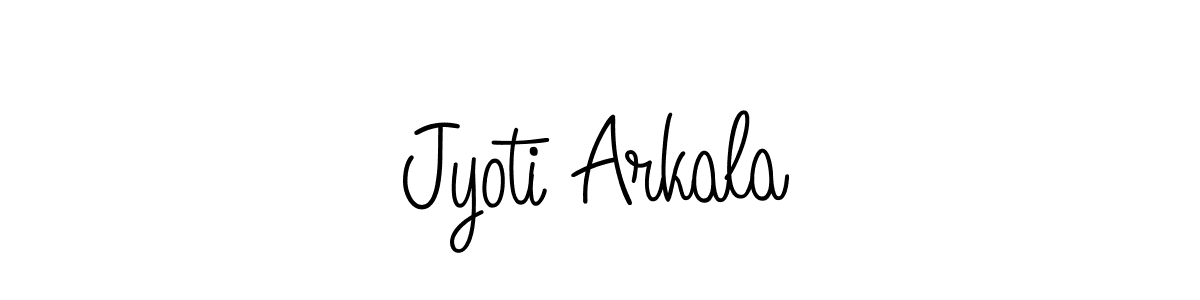 Jyoti Arkala stylish signature style. Best Handwritten Sign (Angelique-Rose-font-FFP) for my name. Handwritten Signature Collection Ideas for my name Jyoti Arkala. Jyoti Arkala signature style 5 images and pictures png
