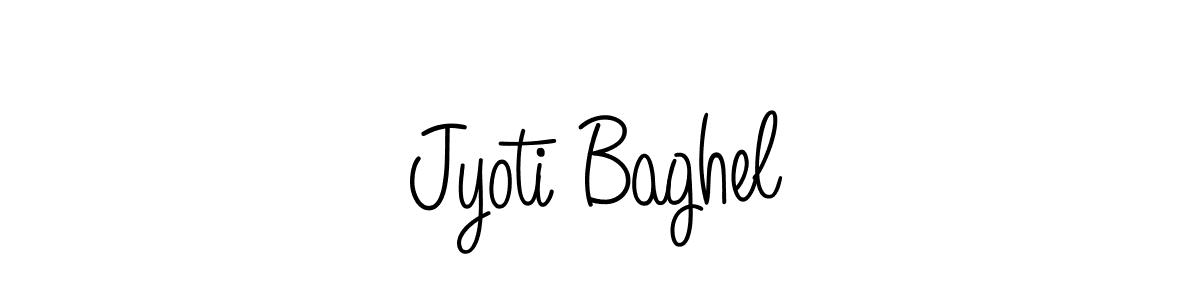 The best way (Angelique-Rose-font-FFP) to make a short signature is to pick only two or three words in your name. The name Jyoti Baghel include a total of six letters. For converting this name. Jyoti Baghel signature style 5 images and pictures png