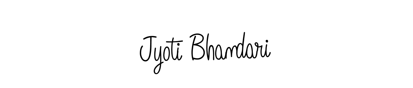 Create a beautiful signature design for name Jyoti Bhandari. With this signature (Angelique-Rose-font-FFP) fonts, you can make a handwritten signature for free. Jyoti Bhandari signature style 5 images and pictures png