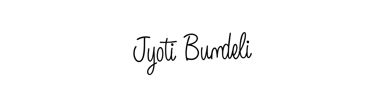 Use a signature maker to create a handwritten signature online. With this signature software, you can design (Angelique-Rose-font-FFP) your own signature for name Jyoti Bundeli. Jyoti Bundeli signature style 5 images and pictures png