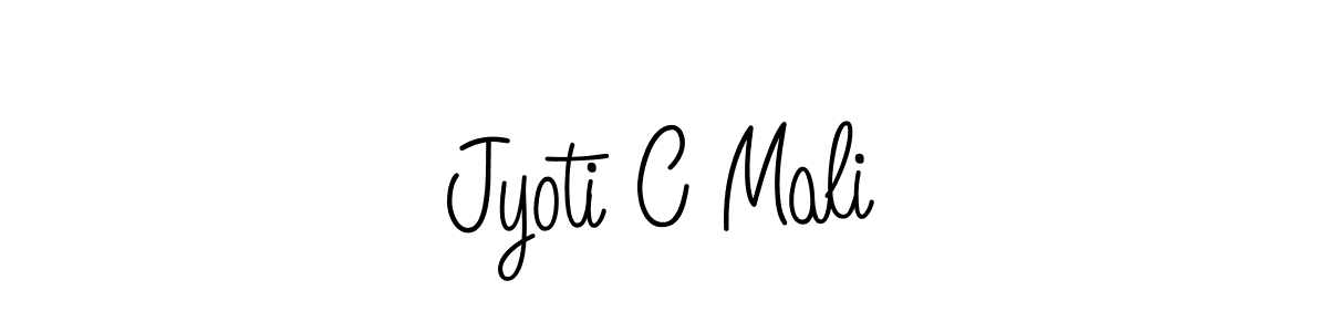 Make a beautiful signature design for name Jyoti C Mali. With this signature (Angelique-Rose-font-FFP) style, you can create a handwritten signature for free. Jyoti C Mali signature style 5 images and pictures png