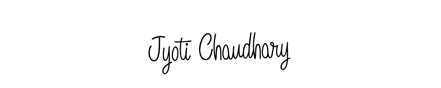 Make a beautiful signature design for name Jyoti Chaudhary. With this signature (Angelique-Rose-font-FFP) style, you can create a handwritten signature for free. Jyoti Chaudhary signature style 5 images and pictures png