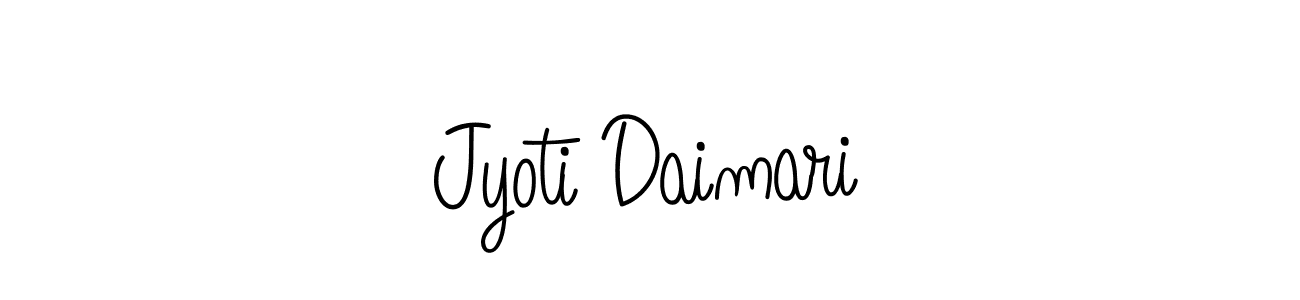 Use a signature maker to create a handwritten signature online. With this signature software, you can design (Angelique-Rose-font-FFP) your own signature for name Jyoti Daimari. Jyoti Daimari signature style 5 images and pictures png