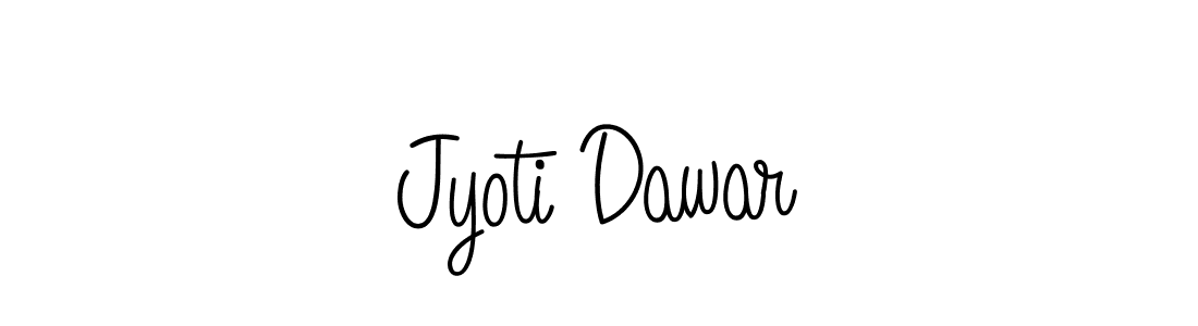 You should practise on your own different ways (Angelique-Rose-font-FFP) to write your name (Jyoti Dawar) in signature. don't let someone else do it for you. Jyoti Dawar signature style 5 images and pictures png