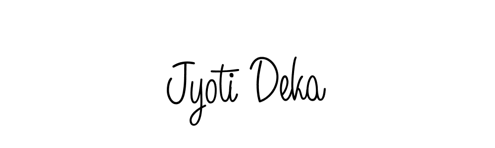 How to make Jyoti Deka name signature. Use Angelique-Rose-font-FFP style for creating short signs online. This is the latest handwritten sign. Jyoti Deka signature style 5 images and pictures png