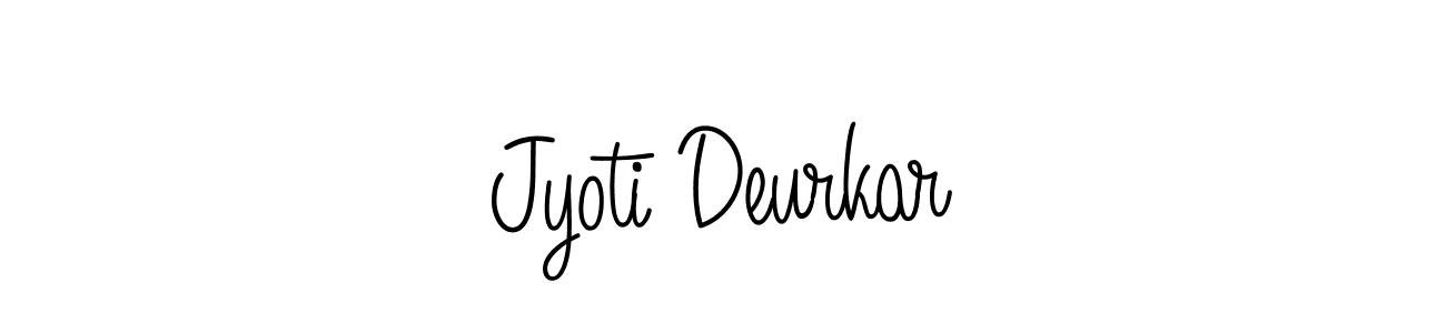 You should practise on your own different ways (Angelique-Rose-font-FFP) to write your name (Jyoti Deurkar) in signature. don't let someone else do it for you. Jyoti Deurkar signature style 5 images and pictures png