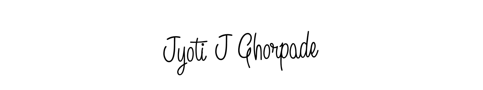 Design your own signature with our free online signature maker. With this signature software, you can create a handwritten (Angelique-Rose-font-FFP) signature for name Jyoti J Ghorpade. Jyoti J Ghorpade signature style 5 images and pictures png