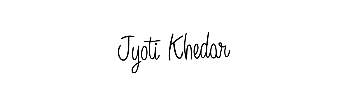 The best way (Angelique-Rose-font-FFP) to make a short signature is to pick only two or three words in your name. The name Jyoti Khedar include a total of six letters. For converting this name. Jyoti Khedar signature style 5 images and pictures png