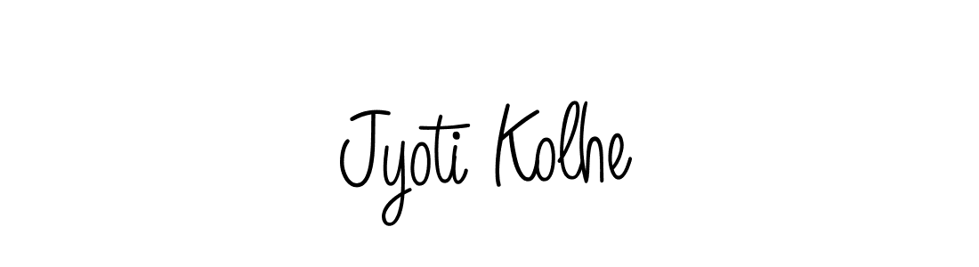 Jyoti Kolhe stylish signature style. Best Handwritten Sign (Angelique-Rose-font-FFP) for my name. Handwritten Signature Collection Ideas for my name Jyoti Kolhe. Jyoti Kolhe signature style 5 images and pictures png