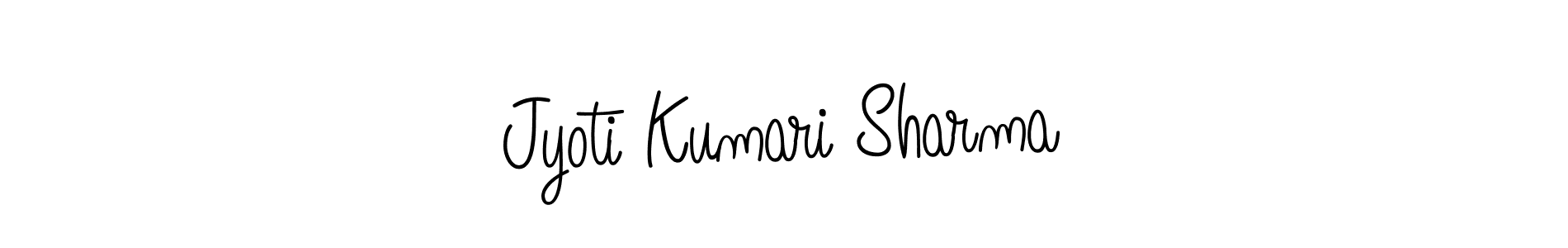 The best way (Angelique-Rose-font-FFP) to make a short signature is to pick only two or three words in your name. The name Jyoti Kumari Sharma include a total of six letters. For converting this name. Jyoti Kumari Sharma signature style 5 images and pictures png