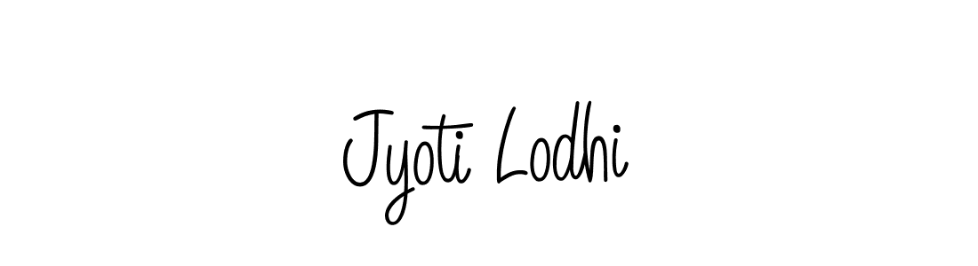 Make a beautiful signature design for name Jyoti Lodhi. With this signature (Angelique-Rose-font-FFP) style, you can create a handwritten signature for free. Jyoti Lodhi signature style 5 images and pictures png