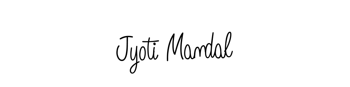 How to make Jyoti Mandal name signature. Use Angelique-Rose-font-FFP style for creating short signs online. This is the latest handwritten sign. Jyoti Mandal signature style 5 images and pictures png