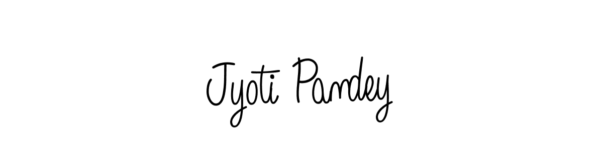 The best way (Angelique-Rose-font-FFP) to make a short signature is to pick only two or three words in your name. The name Jyoti Pandey include a total of six letters. For converting this name. Jyoti Pandey signature style 5 images and pictures png