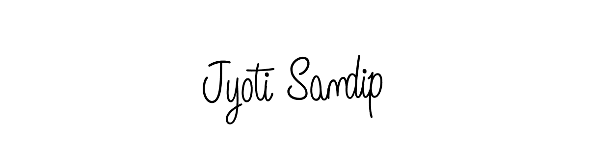 You should practise on your own different ways (Angelique-Rose-font-FFP) to write your name (Jyoti Sandip) in signature. don't let someone else do it for you. Jyoti Sandip signature style 5 images and pictures png
