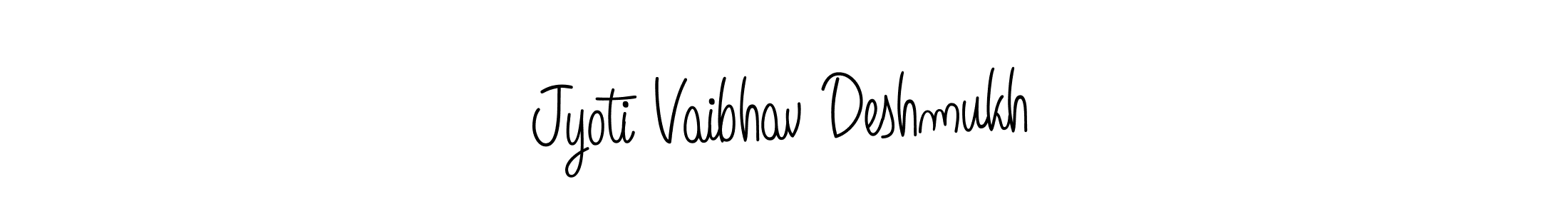 Design your own signature with our free online signature maker. With this signature software, you can create a handwritten (Angelique-Rose-font-FFP) signature for name Jyoti Vaibhav Deshmukh. Jyoti Vaibhav Deshmukh signature style 5 images and pictures png