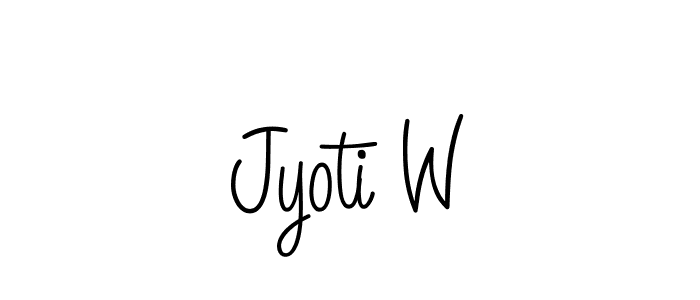 Create a beautiful signature design for name Jyoti W. With this signature (Angelique-Rose-font-FFP) fonts, you can make a handwritten signature for free. Jyoti W signature style 5 images and pictures png