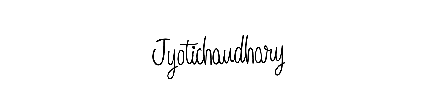 Jyotichaudhary stylish signature style. Best Handwritten Sign (Angelique-Rose-font-FFP) for my name. Handwritten Signature Collection Ideas for my name Jyotichaudhary. Jyotichaudhary signature style 5 images and pictures png