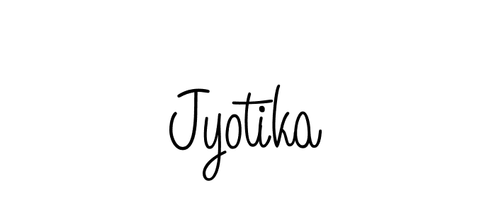 Make a beautiful signature design for name Jyotika. With this signature (Angelique-Rose-font-FFP) style, you can create a handwritten signature for free. Jyotika signature style 5 images and pictures png