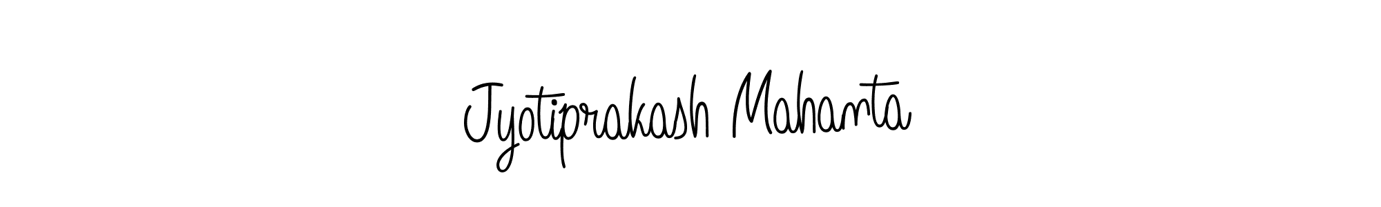 The best way (Angelique-Rose-font-FFP) to make a short signature is to pick only two or three words in your name. The name Jyotiprakash Mahanta include a total of six letters. For converting this name. Jyotiprakash Mahanta signature style 5 images and pictures png
