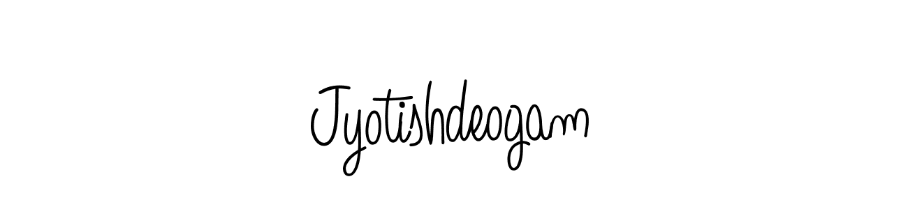 Make a beautiful signature design for name Jyotishdeogam. With this signature (Angelique-Rose-font-FFP) style, you can create a handwritten signature for free. Jyotishdeogam signature style 5 images and pictures png