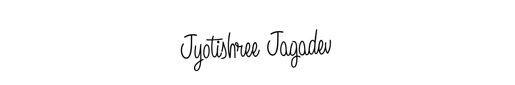 How to make Jyotishree Jagadev name signature. Use Angelique-Rose-font-FFP style for creating short signs online. This is the latest handwritten sign. Jyotishree Jagadev signature style 5 images and pictures png