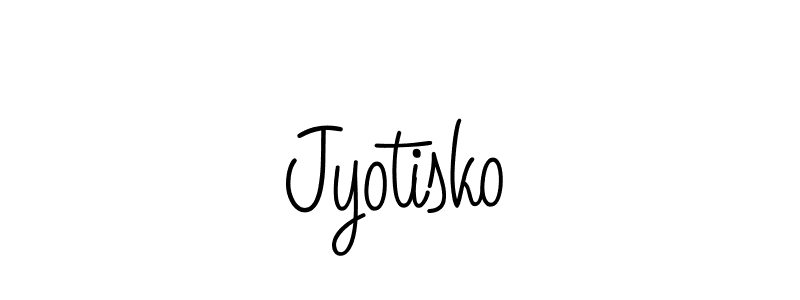 Make a beautiful signature design for name Jyotisko. With this signature (Angelique-Rose-font-FFP) style, you can create a handwritten signature for free. Jyotisko signature style 5 images and pictures png