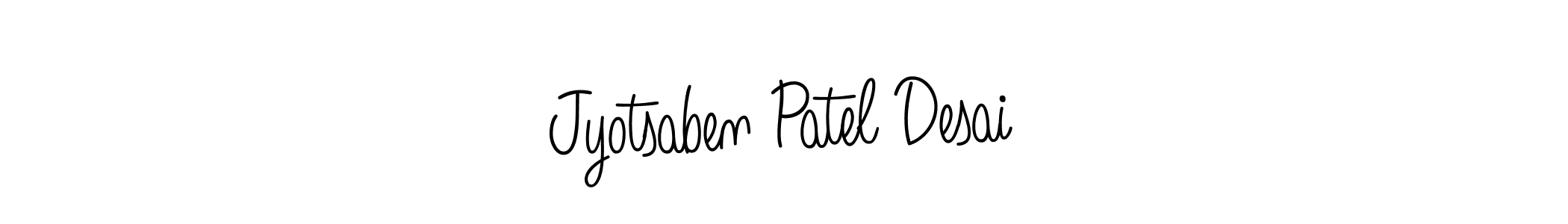 Use a signature maker to create a handwritten signature online. With this signature software, you can design (Angelique-Rose-font-FFP) your own signature for name Jyotsaben Patel Desai. Jyotsaben Patel Desai signature style 5 images and pictures png