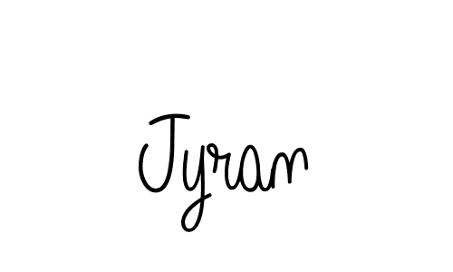 Use a signature maker to create a handwritten signature online. With this signature software, you can design (Angelique-Rose-font-FFP) your own signature for name Jyran. Jyran signature style 5 images and pictures png