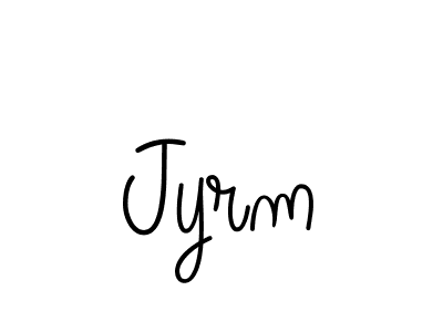 Use a signature maker to create a handwritten signature online. With this signature software, you can design (Angelique-Rose-font-FFP) your own signature for name Jyrm. Jyrm signature style 5 images and pictures png