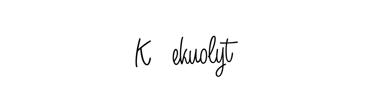 Make a beautiful signature design for name KČekuolytė. With this signature (Angelique-Rose-font-FFP) style, you can create a handwritten signature for free. KČekuolytė signature style 5 images and pictures png