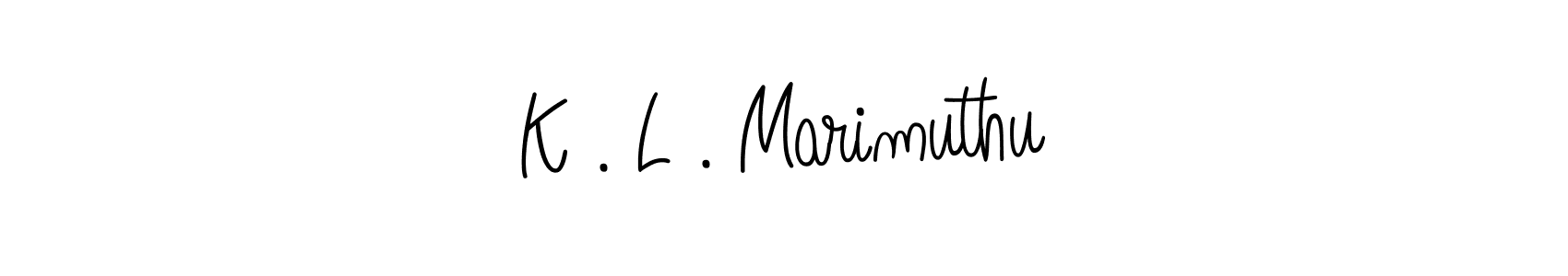 Create a beautiful signature design for name K . L . Marimuthu. With this signature (Angelique-Rose-font-FFP) fonts, you can make a handwritten signature for free. K . L . Marimuthu signature style 5 images and pictures png