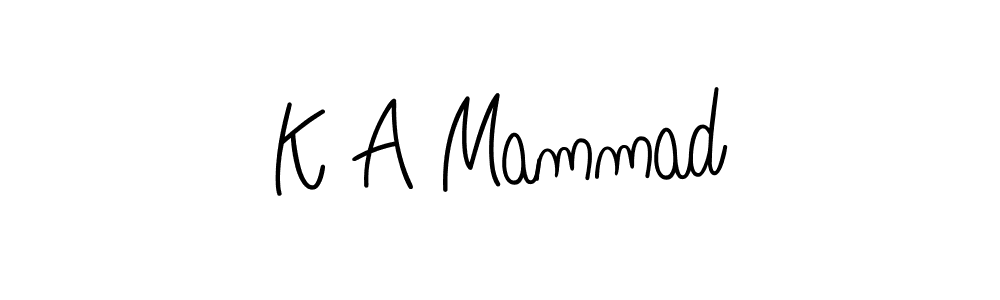 Also we have K A Mammad name is the best signature style. Create professional handwritten signature collection using Angelique-Rose-font-FFP autograph style. K A Mammad signature style 5 images and pictures png