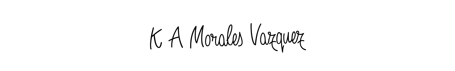 This is the best signature style for the K A Morales Vazquez name. Also you like these signature font (Angelique-Rose-font-FFP). Mix name signature. K A Morales Vazquez signature style 5 images and pictures png