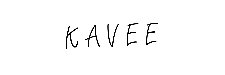 Use a signature maker to create a handwritten signature online. With this signature software, you can design (Angelique-Rose-font-FFP) your own signature for name K A V E E. K A V E E signature style 5 images and pictures png