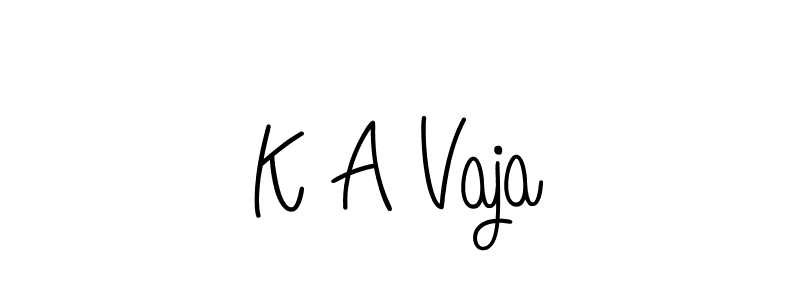 Make a beautiful signature design for name K A Vaja. With this signature (Angelique-Rose-font-FFP) style, you can create a handwritten signature for free. K A Vaja signature style 5 images and pictures png