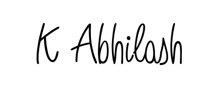 The Angelique-Rose-font-FFP font transforms the name K Abhilash into an executive sign with sharp precision and distinguished character. K Abhilash signature style 5 images and pictures png