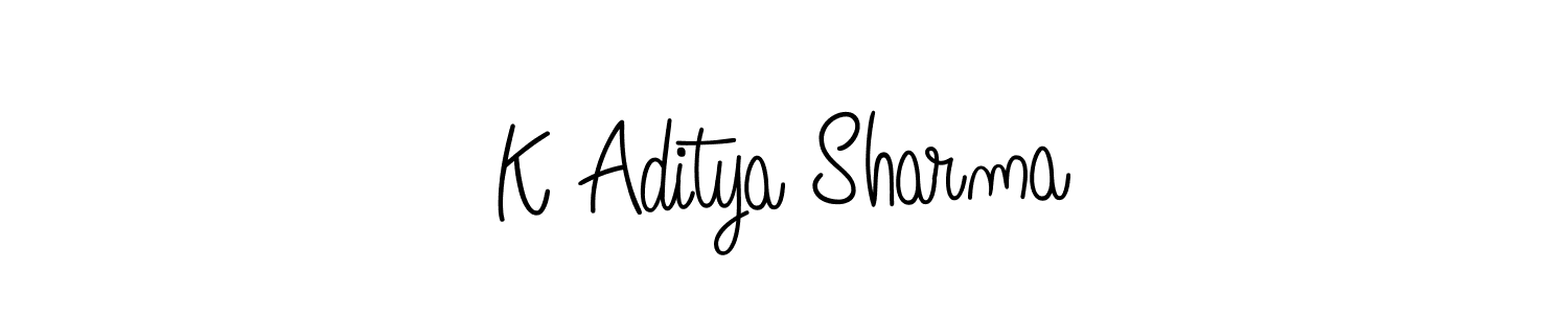 How to Draw K Aditya Sharma signature style? Angelique-Rose-font-FFP is a latest design signature styles for name K Aditya Sharma. K Aditya Sharma signature style 5 images and pictures png