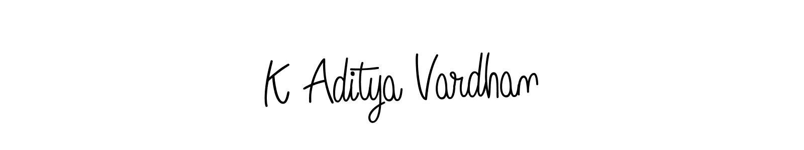 Design your own signature with our free online signature maker. With this signature software, you can create a handwritten (Angelique-Rose-font-FFP) signature for name K Aditya Vardhan. K Aditya Vardhan signature style 5 images and pictures png