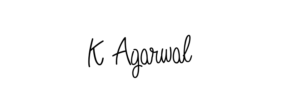 How to make K Agarwal name signature. Use Angelique-Rose-font-FFP style for creating short signs online. This is the latest handwritten sign. K Agarwal signature style 5 images and pictures png