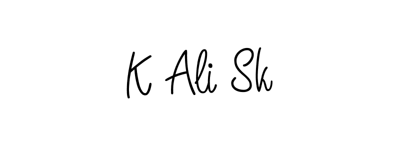 Angelique-Rose-font-FFP is a professional signature style that is perfect for those who want to add a touch of class to their signature. It is also a great choice for those who want to make their signature more unique. Get K Ali Sk name to fancy signature for free. K Ali Sk signature style 5 images and pictures png